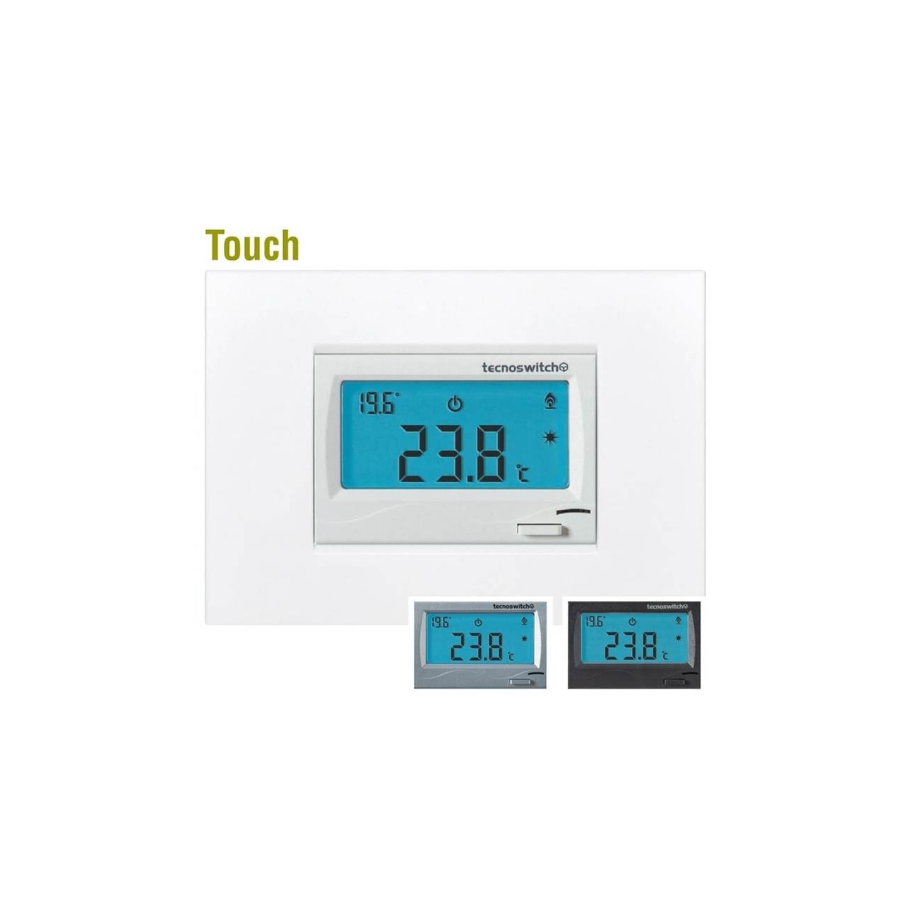 TERMOSTATO DIGITALE INCASSO 503 230V BIANCO NERO COMPATIBILE VIMAR