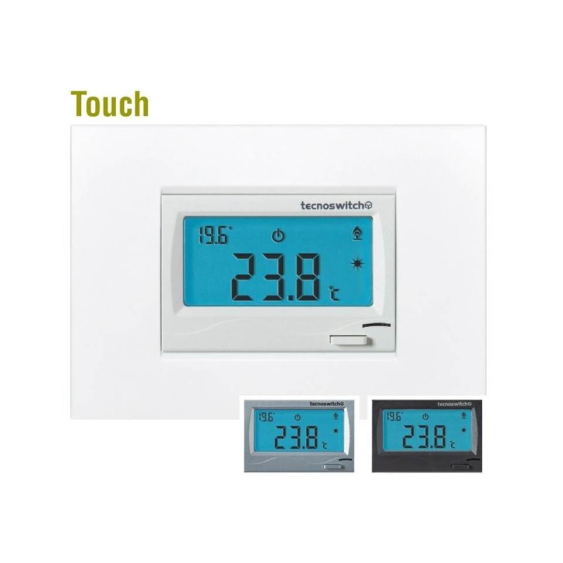 Termostato touch per Bticino Living Now digitale incasso 503 bianco sabbia  nero compatibile