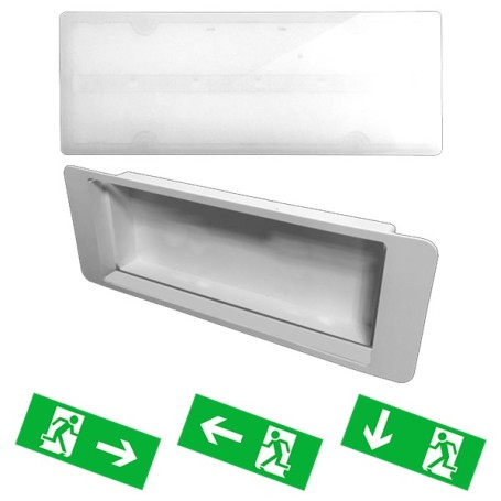 Lampada emergenza incasso parete controsoffitto 3 funzioni SE SA compatibile con beghelli 1499