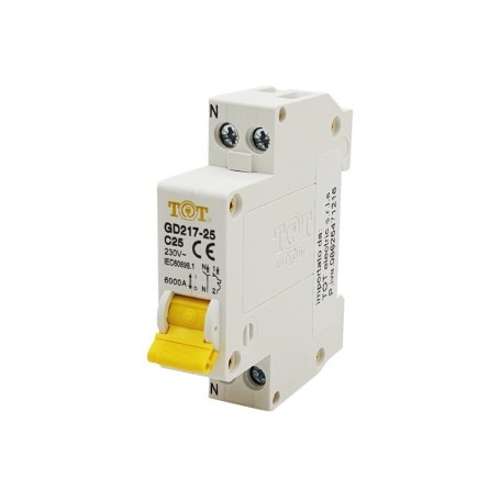 Interruttore magnetotermico automatico 10A 1P+N 6 kA 1 modulo TOT