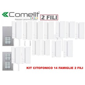 kit citofono 14 famiglie comelit 2 fili kca2061...
