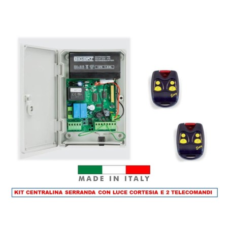 KIT CENTRALINA SERRANDE CON TELECOMANDI  E LUCE DI CORTESIA NORTON