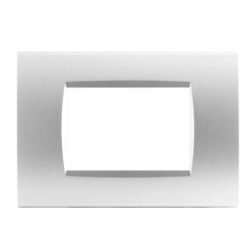 Placca 3 Posti silver Tech LIVING Light compatibile...