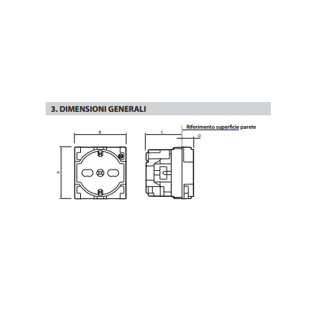 PRESA UNEL SCHUKO 16A BTICINO LIVING NOW KM4140A16 SABBIA