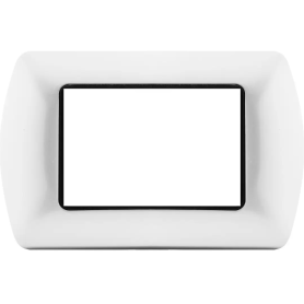 Placca T1 metallo Bianco T01 Tot Electric 3 4 7 posti