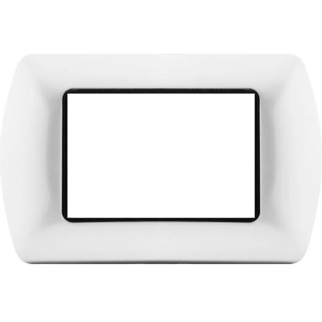 Placca T1 metallo Bianco T01 Tot Electric 3 4 7 posti