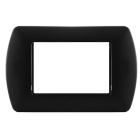 Placca T1 metallo nera Tot02 Electric 3 4 7 posti