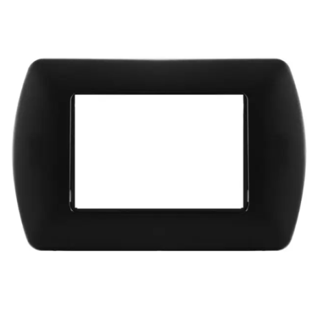 Placca T1 metallo nera Tot02 Electric 3 4 7 posti