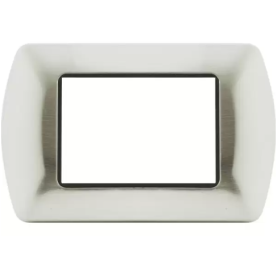 Placca T1 metallo acciaio nickel Tot05 Electric 3 4 7 posti