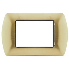 Placca T1 metallo oro spazzolato Tot06 Electric 3 4 7 posti