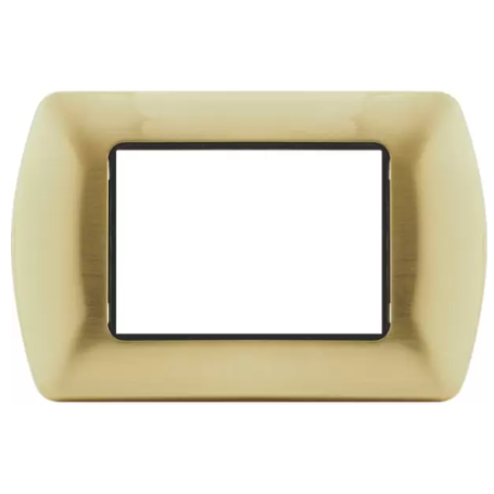 Placca T1 metallo oro spazzolato Tot06 Electric 3 4 7 posti