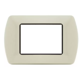 Placca T1 panna avorio metallo Tot28 Electric 3 4 7 posti
