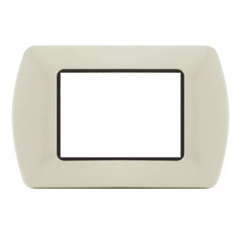 Placca T1 panna avorio metallo Tot28 Electric 3 4 7 posti