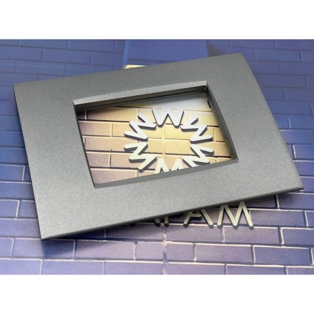 Placca Air grigio antracite T04 metallo Tot 05 Electric 3 4 7 posti