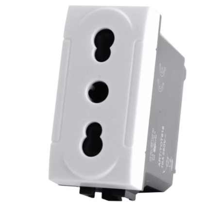 Presa bivalente bianco T1 Tot Electric 818B
