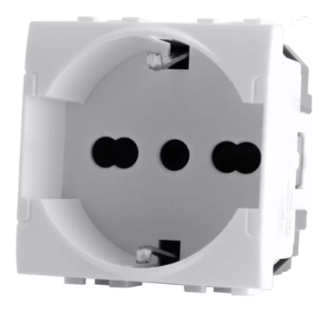 Presa schuko bianca T1 Tot Electric 814B