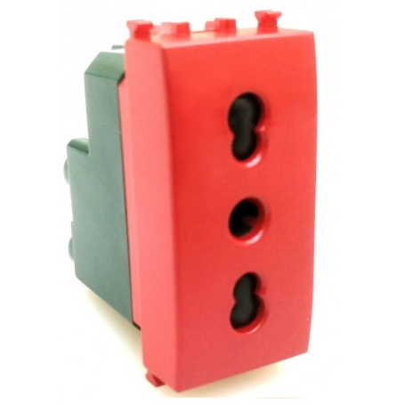 Presa bivalente rossa per gruppo continuità T1 Tot Electric 469013