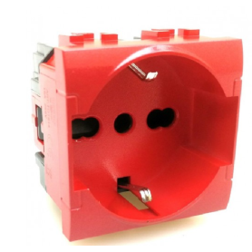 Presa shuko rossa per gruppo continuità T1 Tot Electric...