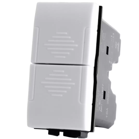 Doppio pulsante bianco serie T1 Tot Electric 827B