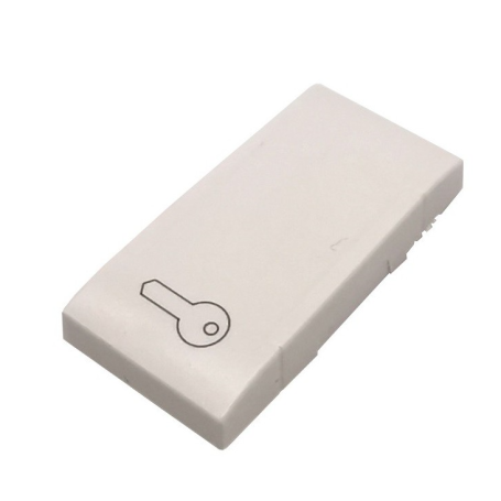 Copritasto simbolo chiave per pulsante bianco serie T1 Tot Electric 468795