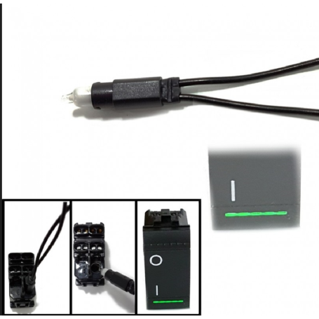 Luce spia calda per frutti serie Living e Plana bianco serie T1 Tot Electric 465619