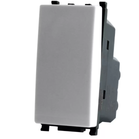 Interruttore unipolare bianco serie T2 Tot Electric 603B