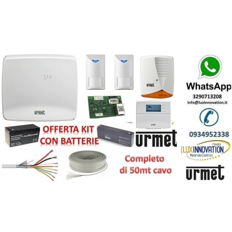 KIT ALLARME ANTIFURTO URMET 1068 CON TASTIERA e batterie