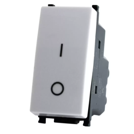 Interruttore bipolare bianco serie T2 Tot Electric 602B