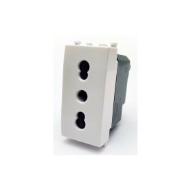 Presa bivalente bianco serie T2 Tot Electric 462748