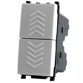 Doppio pulsante bianco serie T2 Tot Electric 622B