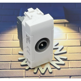 Presa tv derivata bianco serie T2 Tot Electric 462427
