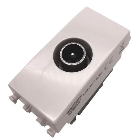 Presa tv passante bianco serie T2 Tot Electric 466616
