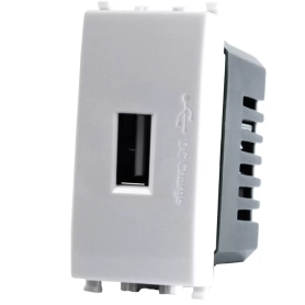 Usb singola bianco serie T2 Tot Electric 629B