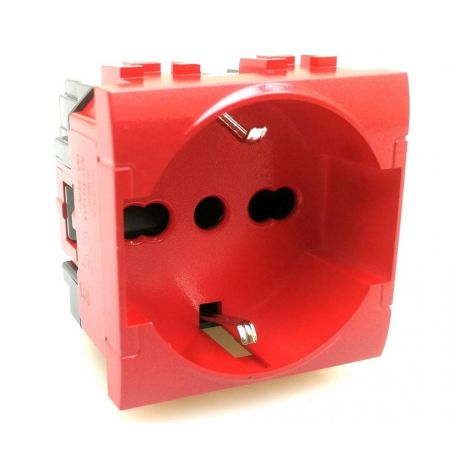 Presa shuko per gruppo continuità rosso serie T2 Tot Electric 469044