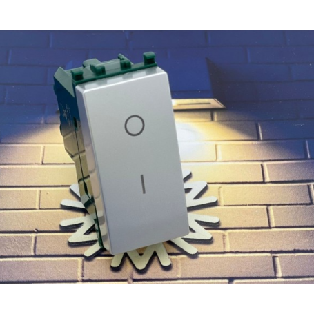 Interruttore bipolare silver serie T2 Tot Electric 462694