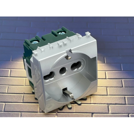 Presa shuko silver serie T2 Tot Electric 462298