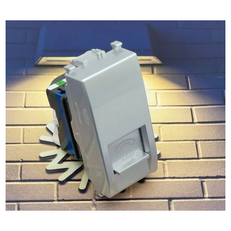 Presa telefonica RJ11 silver serie T2 Tot Electric 462373