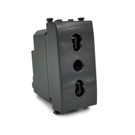 Presa bivalente nero serie T2 Tot Electric 462281