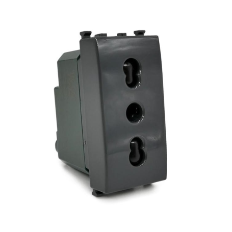 Presa bivalente nero serie T2 Tot Electric 462281