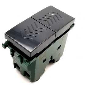 Doppio pulsante nero serie T2 Tot Electric 462755