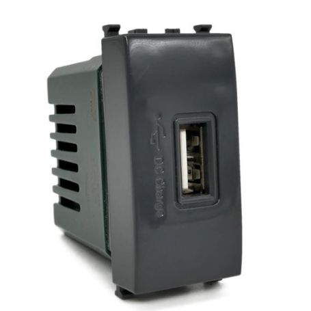 Usb singola nero serie T2 Tot Electric 462489