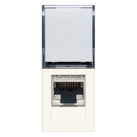 Presa RJ45 Netsafe Cat 6A FTP bianco bianco bianco serie Linea Vimar 30339.16B