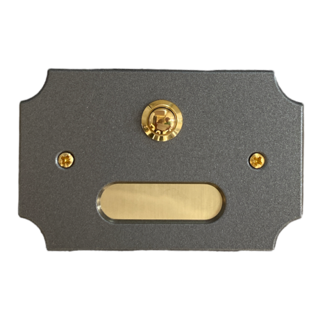 Pulsante Campanello grafite antracite esterno porta nome scatola 503 80x125 p611-g