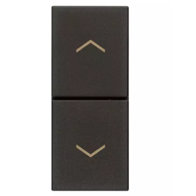 Due pulsanti interbl. NO+NO 10A nero colore nero serie...