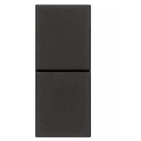 Due pulsanti indip. NO+NO 10A colore nero serie Linea...