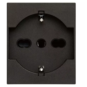 Presa 2P+T 16A universale nero colore nero serie Linea...