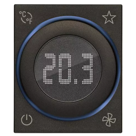 Termostato rotella 2M nero serie Linea vimar 30471.G