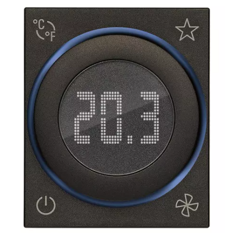 Termostato rotella 2M nero serie Linea vimar 30471.G