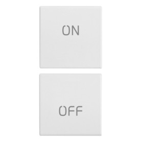 Due mezzi tasti 1M simboli ON/OFF bianco Vimar Eikon...