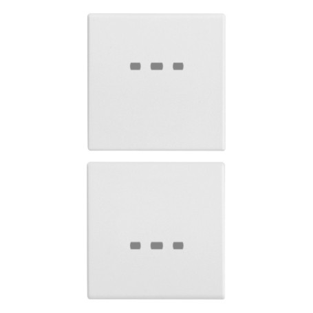 Due mezzi tasti 1M neutro pers. bianco Vimar Eikon 20751.B